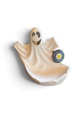 Source Unknown White Ghost Trick-or-Treat Candy Dish